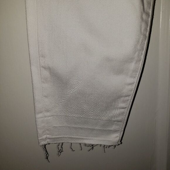 Pistola White Distressed Frayed Hem Skinny Jeans - Picture 5 of 10
